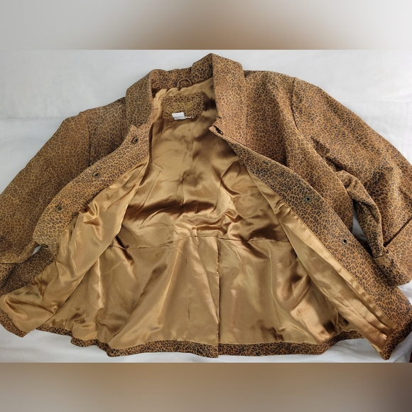 LAL leather leopard swing blazer 2X - Picture 4 of 11